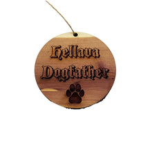 Load image into Gallery viewer, Hellava Dogfather - Cedar Ornament