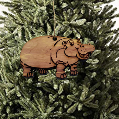 Hippo - Cedar Ornament