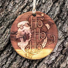 Load image into Gallery viewer, Ho Ho Ho - Raw Cedar Ornament 3x3in