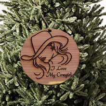 Load image into Gallery viewer, I Love My Cowgirl - Cedar Ornament