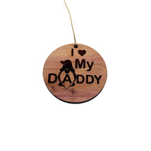 Load image into Gallery viewer, I Love my Daddy Gnome - Cedar Ornament