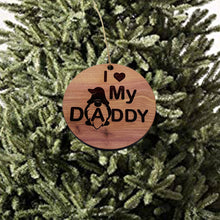 Load image into Gallery viewer, I Love my Daddy Gnome - Cedar Ornament