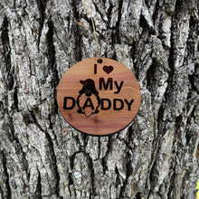 Load image into Gallery viewer, I Love my Daddy Gnome - Cedar Ornament