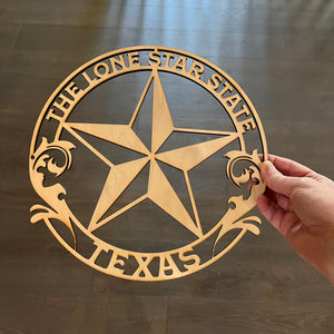 Texas Star 12x12 Sign