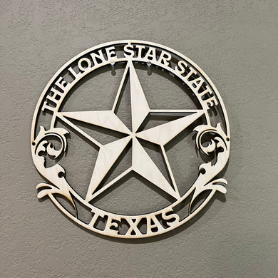 Texas Star 12x12 Sign