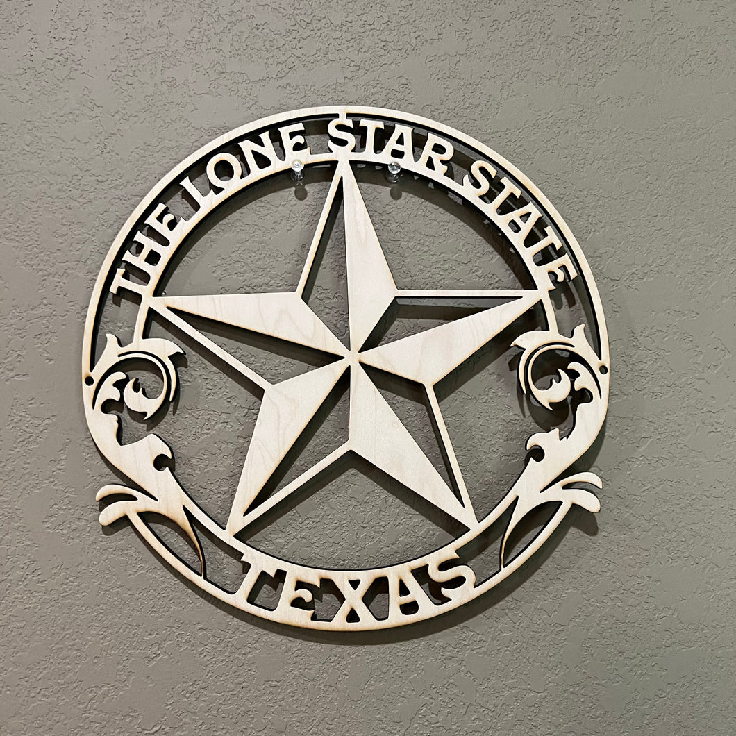 Texas Star 12x12 Sign