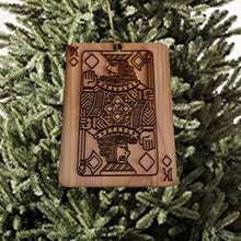 Load image into Gallery viewer, King of Diamonds Card - Cedar Ornament