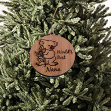 Load image into Gallery viewer, Koala Worlds Best Nana - Cedar Ornament