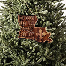 Load image into Gallery viewer, Laissez les Bon Temps Rouler - Cedar Ornament