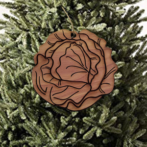 Lettuce - Cedar Ornament