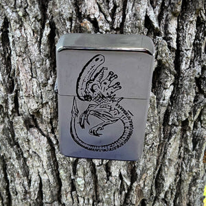 Lighter - Alien Fossil - Chrome