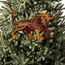 Load image into Gallery viewer, LION Worlds Most Dangerous Son - Cedar Ornament