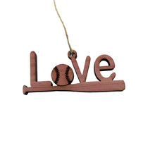 Load image into Gallery viewer, Love Baseball - Cedar Ornament