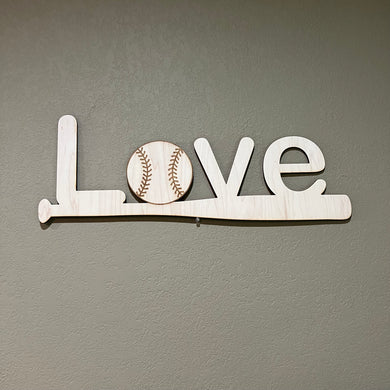 Love Baseball 9x23 Sign