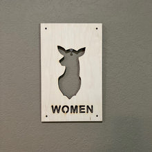 Load image into Gallery viewer, Men and Women Deer Restroom Signs 6x10 (Both Signs)