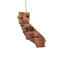 Load image into Gallery viewer, Merry Christmas From California - Cedar Ornament