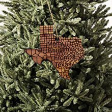 Load image into Gallery viewer, Merry Christmas From Texas - Cedar Ornament