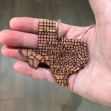 Load image into Gallery viewer, Merry Christmas From Texas - Cedar Ornament