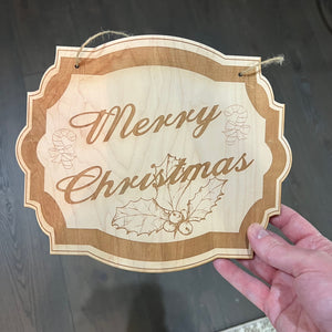 Merry Christmas sign 8x9