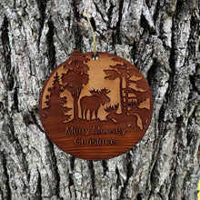 Load image into Gallery viewer, Merry Moosey Christmas - Cedar Ornament