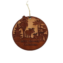 Load image into Gallery viewer, Merry Moosey Christmas - Cedar Ornament