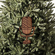 Load image into Gallery viewer, Microphone - Cedar Ornament