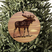 Load image into Gallery viewer, Moose - Cedar Ornament