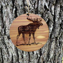 Load image into Gallery viewer, Moose - Cedar Ornament