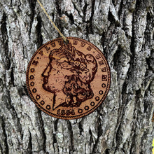 Load image into Gallery viewer, Morgan Dollar - Cedar Ornament