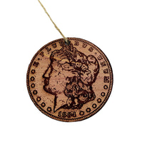 Load image into Gallery viewer, Morgan Dollar - Cedar Ornament