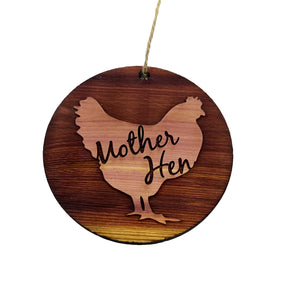 Mother Hen - Cedar Ornament