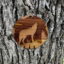 Load image into Gallery viewer, Mountain Wolves - Cedar Ornament