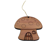 Load image into Gallery viewer, Mushroom House - Cedar Ornament