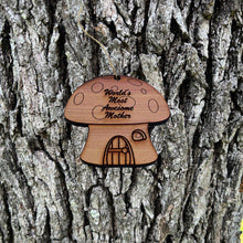 Load image into Gallery viewer, Mushroom House Worlds Most Awesome Mother - Cedar Ornament