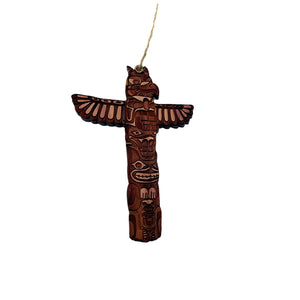 Native American Totem Pole - Cedar Ornament