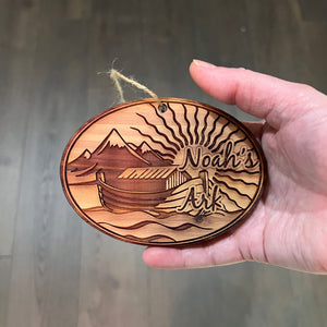 Noahs Ark - Cedar Ornament