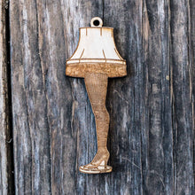 Load image into Gallery viewer, Ornament - Leg Lamp - Raw Wood 4x2in