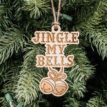 Load image into Gallery viewer, Ornament - Jingle My Bells - Raw Wood 4x3in