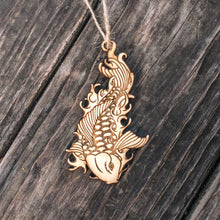 Load image into Gallery viewer, Ornament - Koi - Raw Wood 2x4in