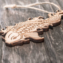 Load image into Gallery viewer, Ornament - Koi - Raw Wood 2x4in