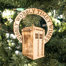 Load image into Gallery viewer, Ornament - Wibbly Wobbly - Raw Wood 4x5in