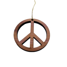 Load image into Gallery viewer, Peace Symbol - Cedar Ornament