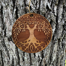 Load image into Gallery viewer, Personalized Celtic Tree of Life - Cedar Ornament