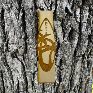 Bookmark - Personalized Palm Tree Surfboard - Bookmark