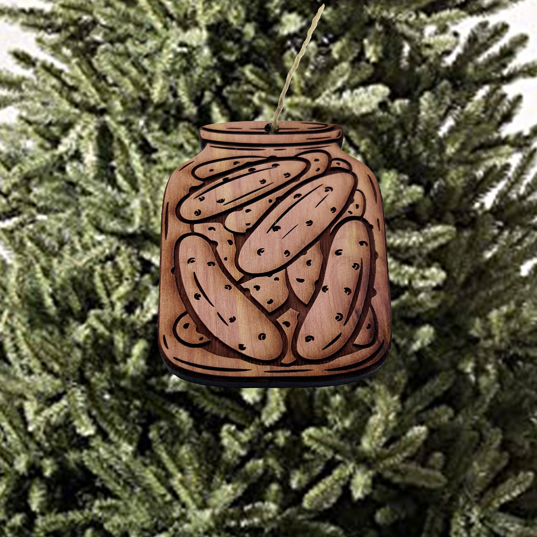 Pickle Jar - Cedar Ornament