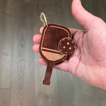 Load image into Gallery viewer, Pickleball - Cedar Ornament