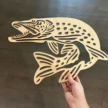 Load image into Gallery viewer, Pike Fish 19x14 Sign