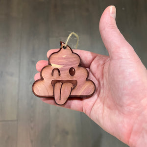 Poop - Cedar Ornament