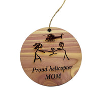 Load image into Gallery viewer, Proud helicopter MOM - Cedar Ornament