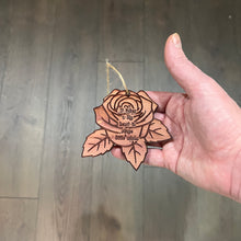 Load image into Gallery viewer, ROSE It takes a big heart to shape little minds - Cedar Ornament